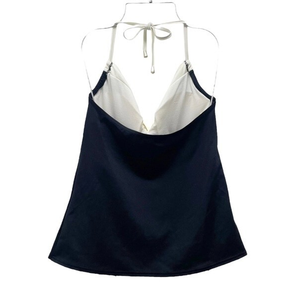 NWT Vince Camuto Halter Takini Black & Cream Two Piece Swimsuit Size Medium NEW - Picture 6 of 15